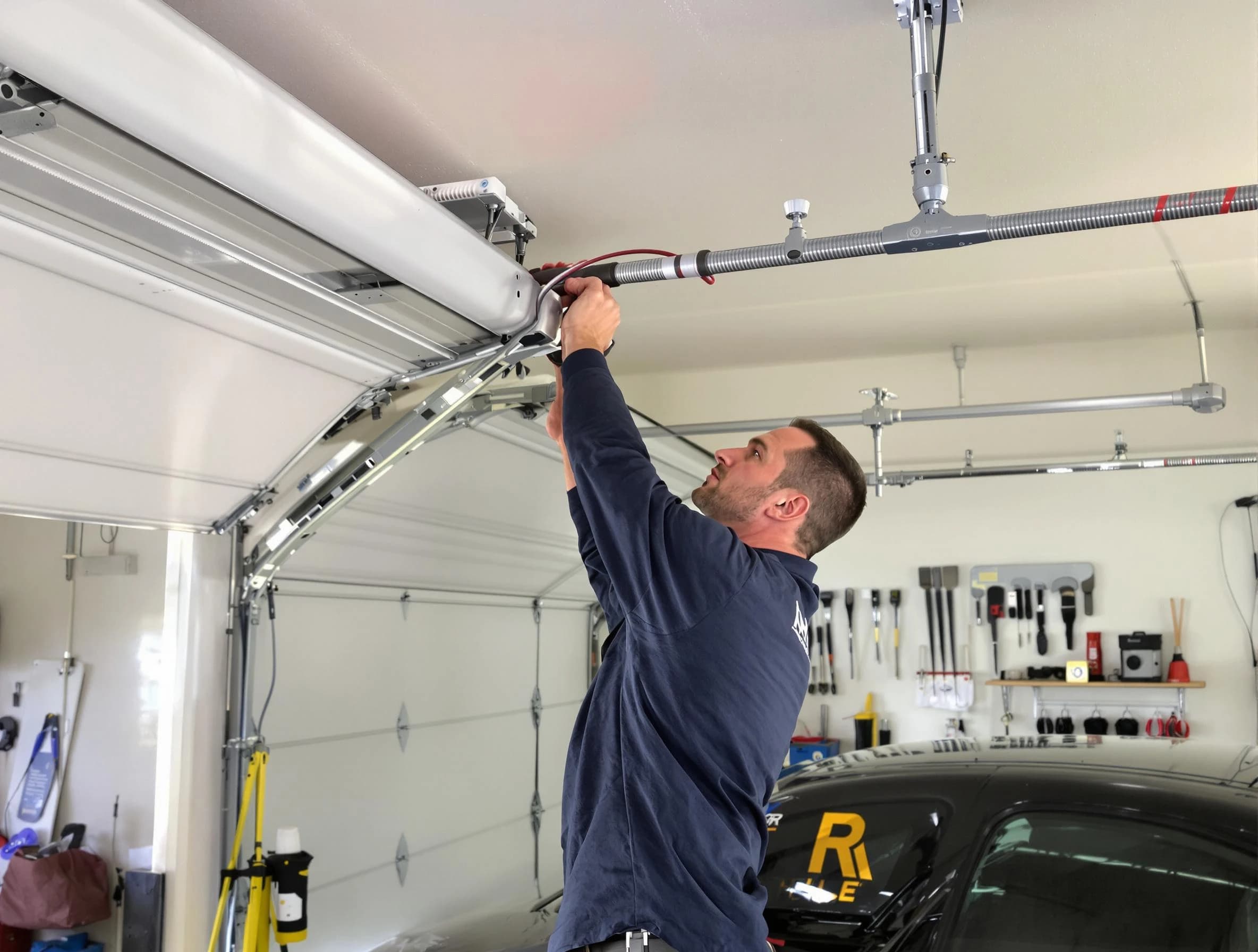 Riverton Garage Door Repair technician performing garage door cable repair in Riverton