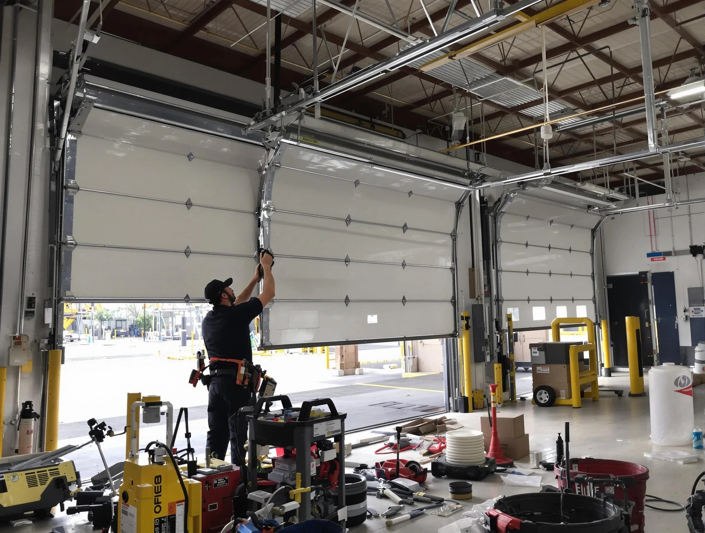 Riverton Garage Door Repair technician performing commercial garage door repair in Riverton