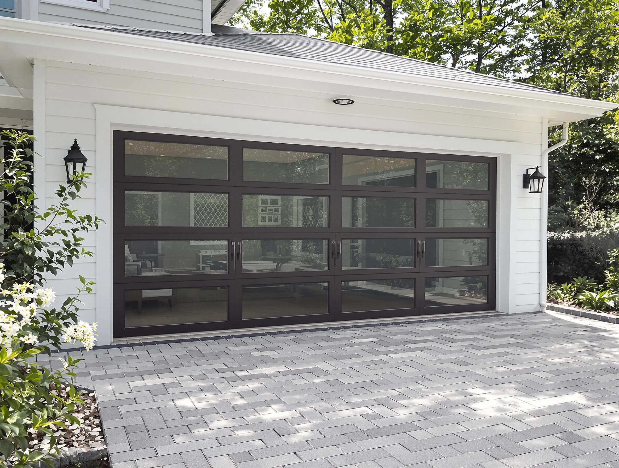 Riverton Garage Door Repair design specialist presenting custom garage door options to Riverton homeowner