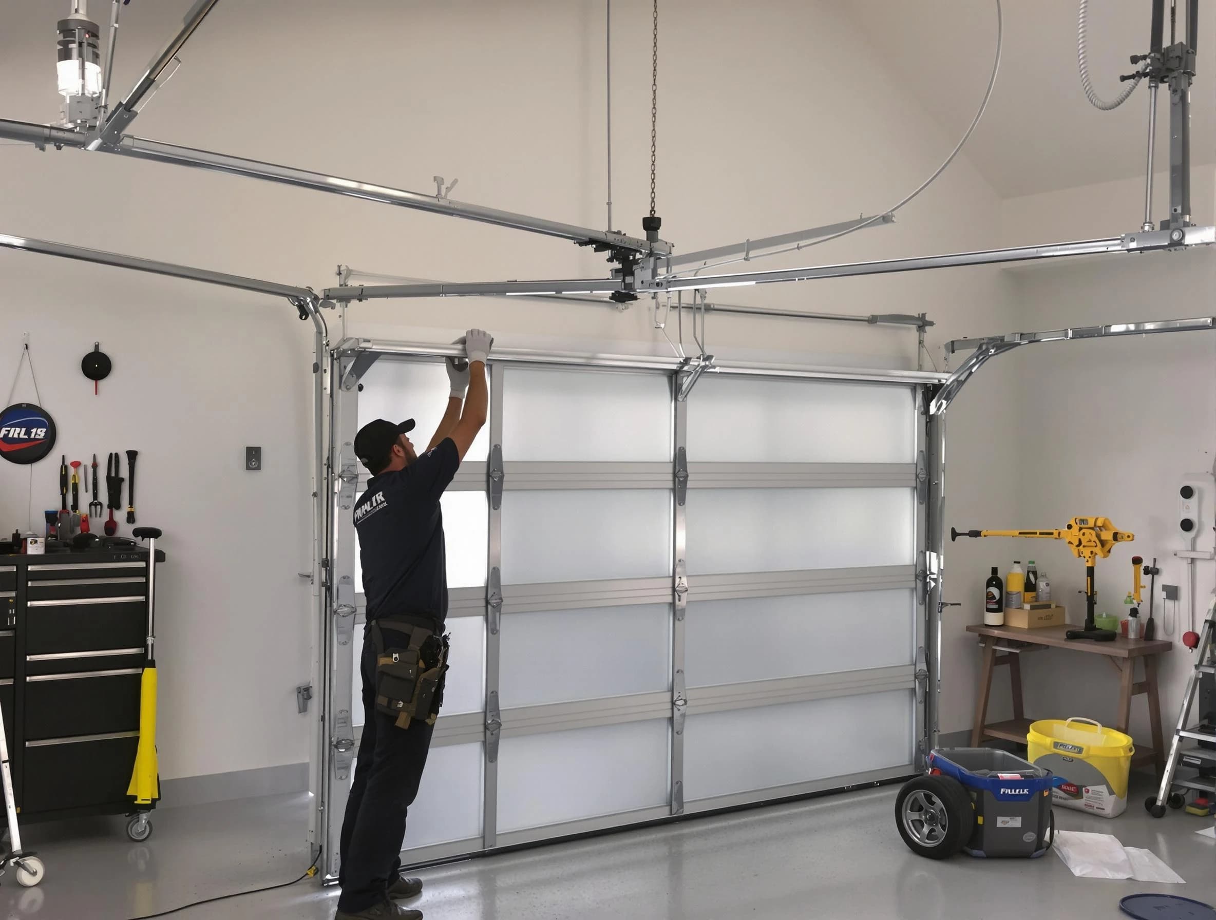Riverton Garage Door Repair certified team performing precision garage door installation in Riverton