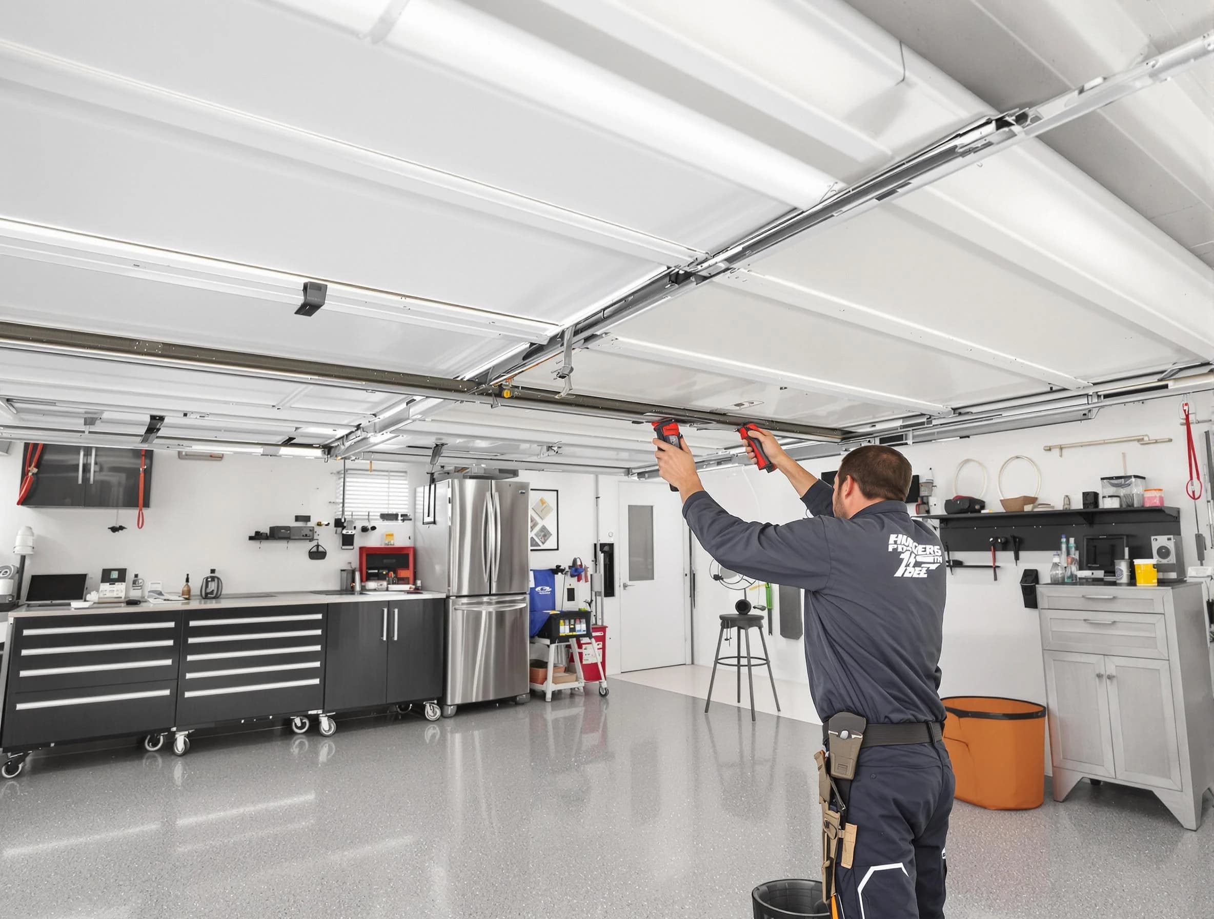 Overhead garage door repair service by Riverton Garage Door Repair in Riverton