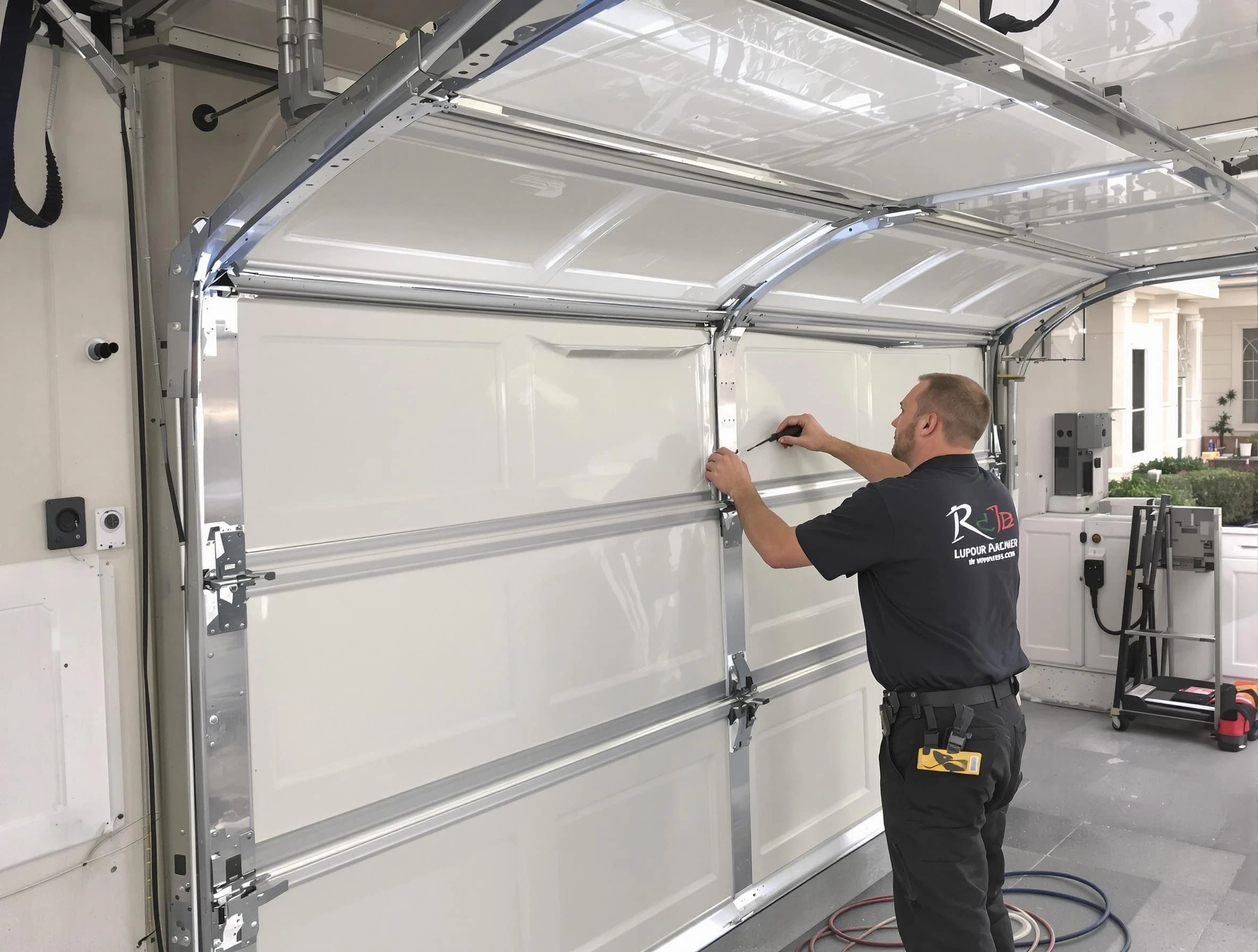 Riverton Garage Door Repair professional performing panel repair in Riverton