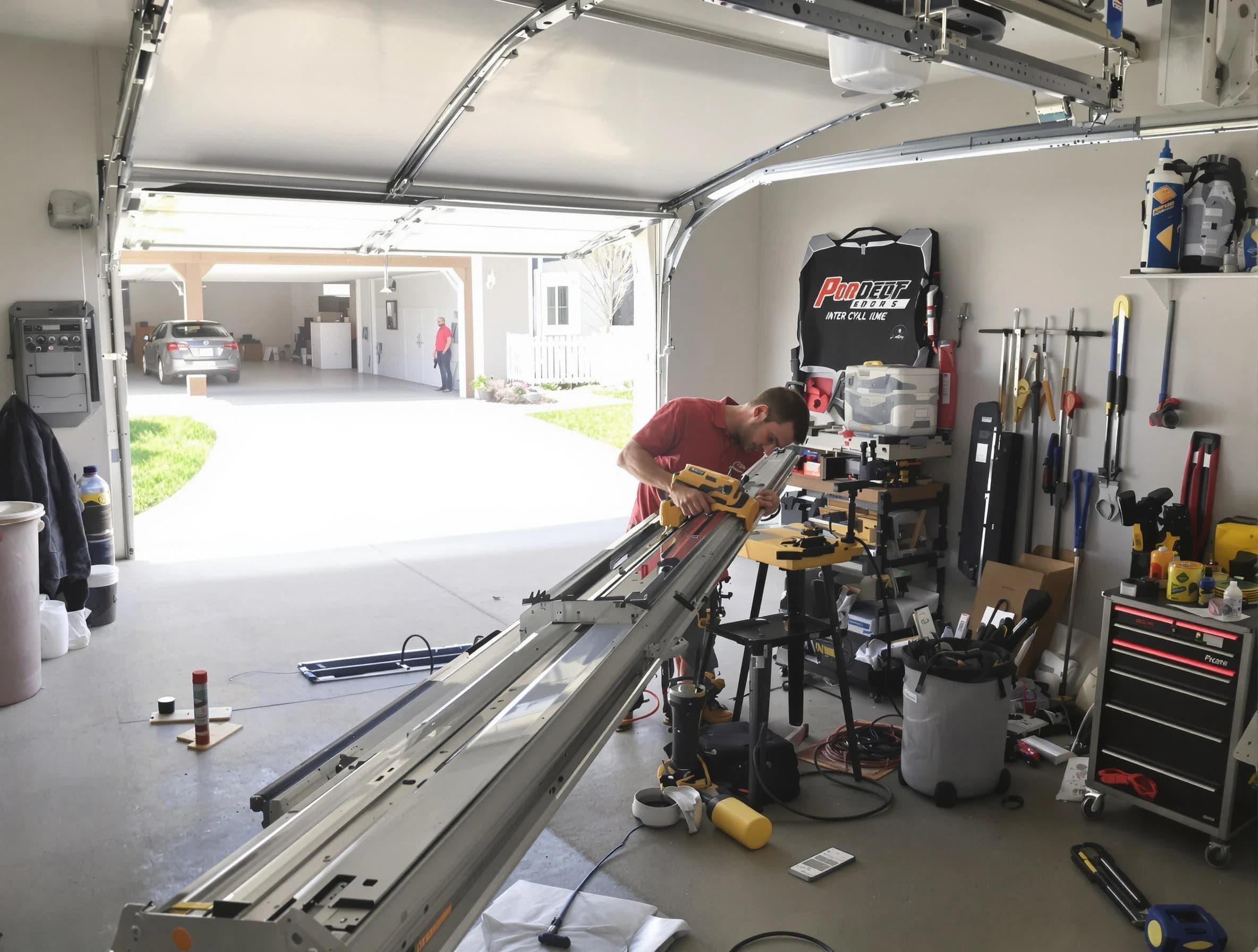 Riverton Garage Door Repair expert performing track repair in Riverton