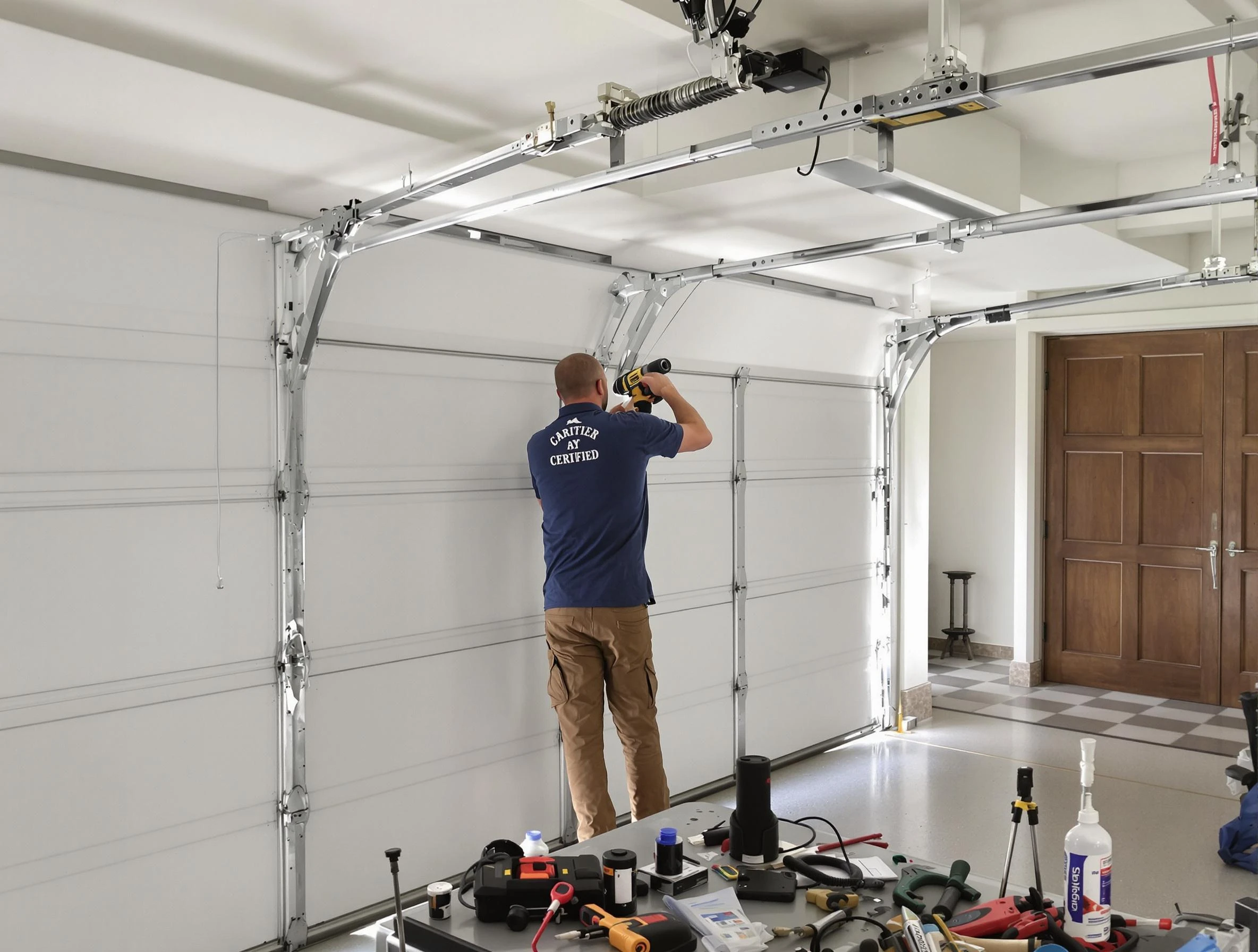 Riverton Garage Door Repair certified technician performing precision garage door repair in Riverton