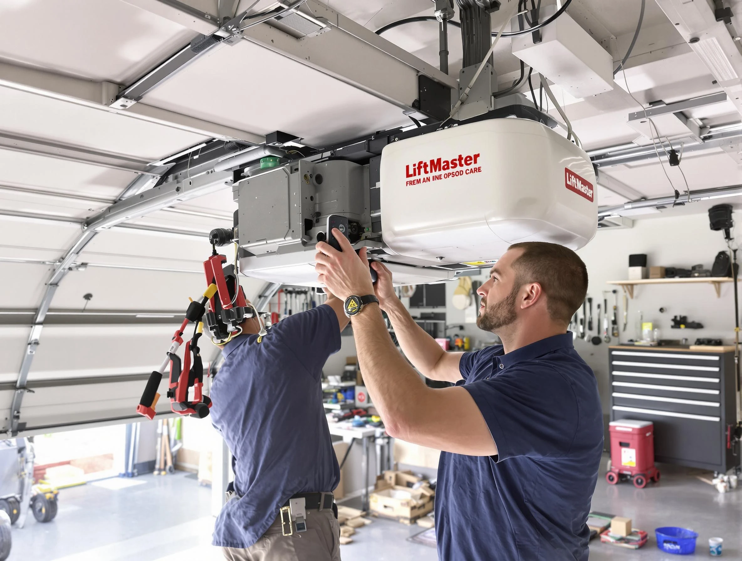 Riverton Garage Door Repair technician performing advanced diagnostics on garage opener in Riverton