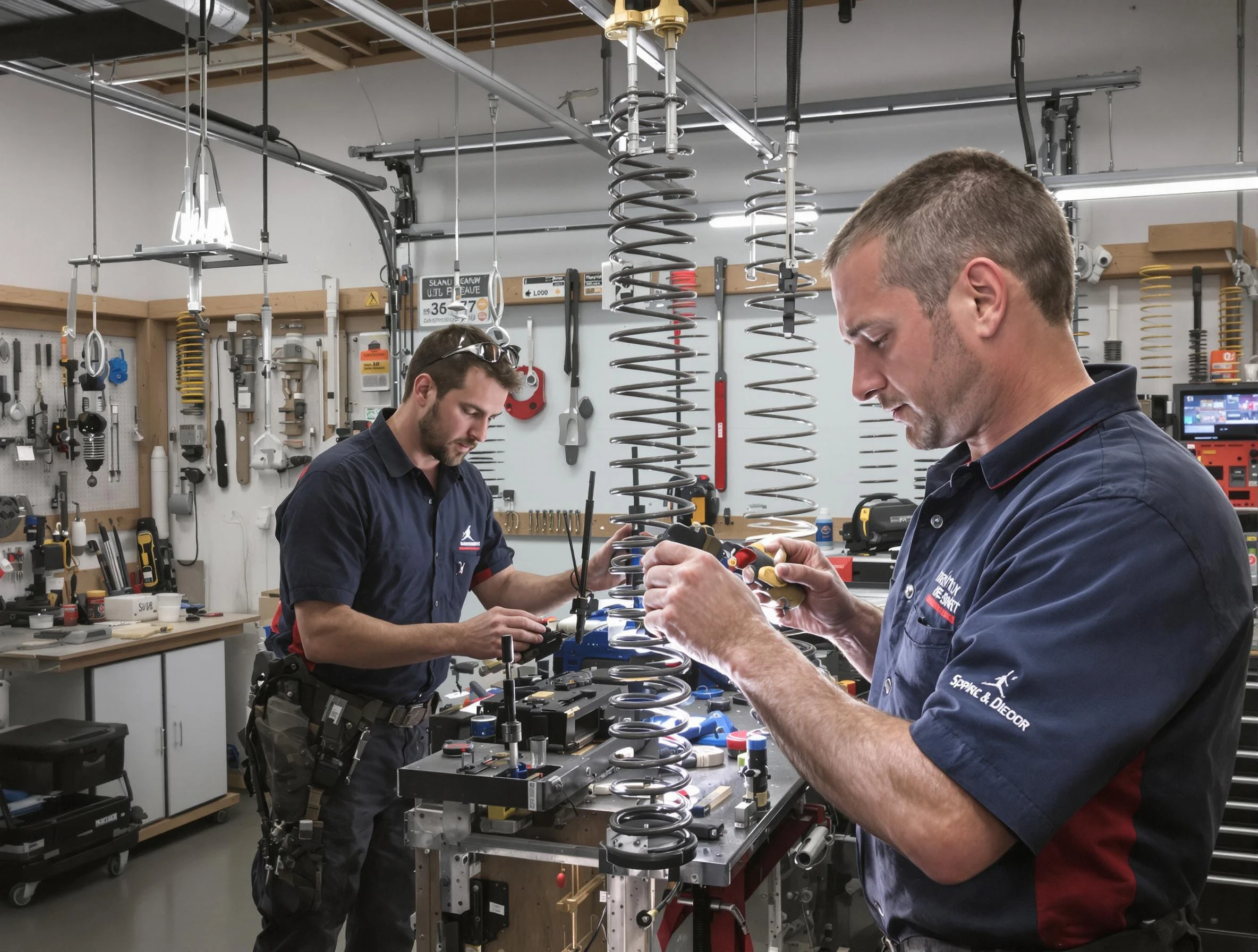 Garage door spring repair service by Riverton Garage Door Repair in Riverton
