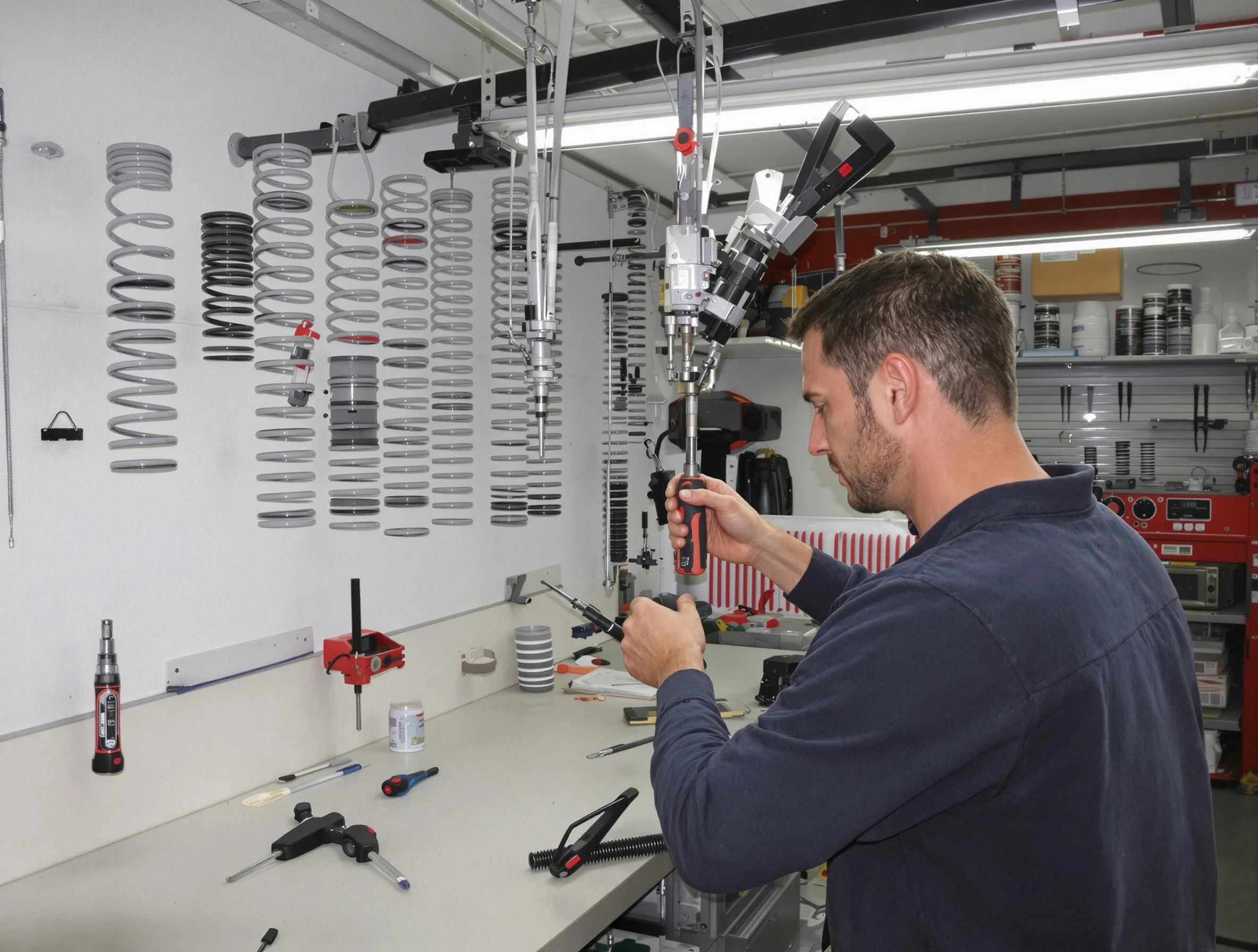 Riverton Garage Door Repair safety certified technician performing precision spring replacement in Riverton